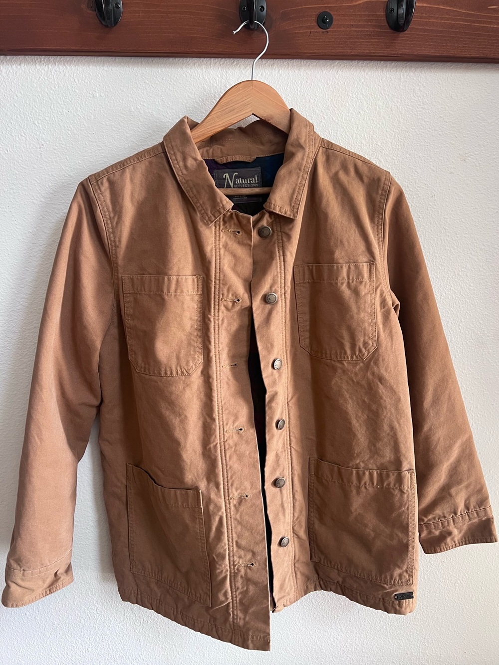 Natural Reflections Tan Chore/Barn Coat Blanket Lined
